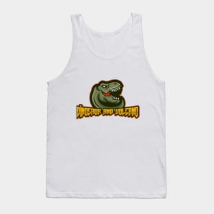 Dinosaur and Volcano Tank Top